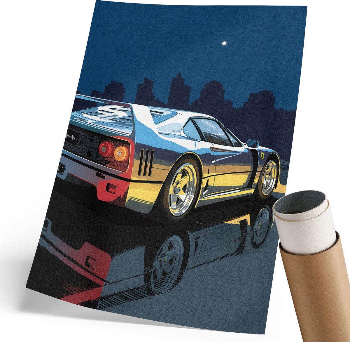 Wallfluent Polycanvas Poster - Tropische Palmbomen, Fotografie - 420 x 594 mm - Groen Wanddecoratie - Rechthoek - Kunstposter - Woonkamer, Slaapkamer, Kantoor - Klassiek