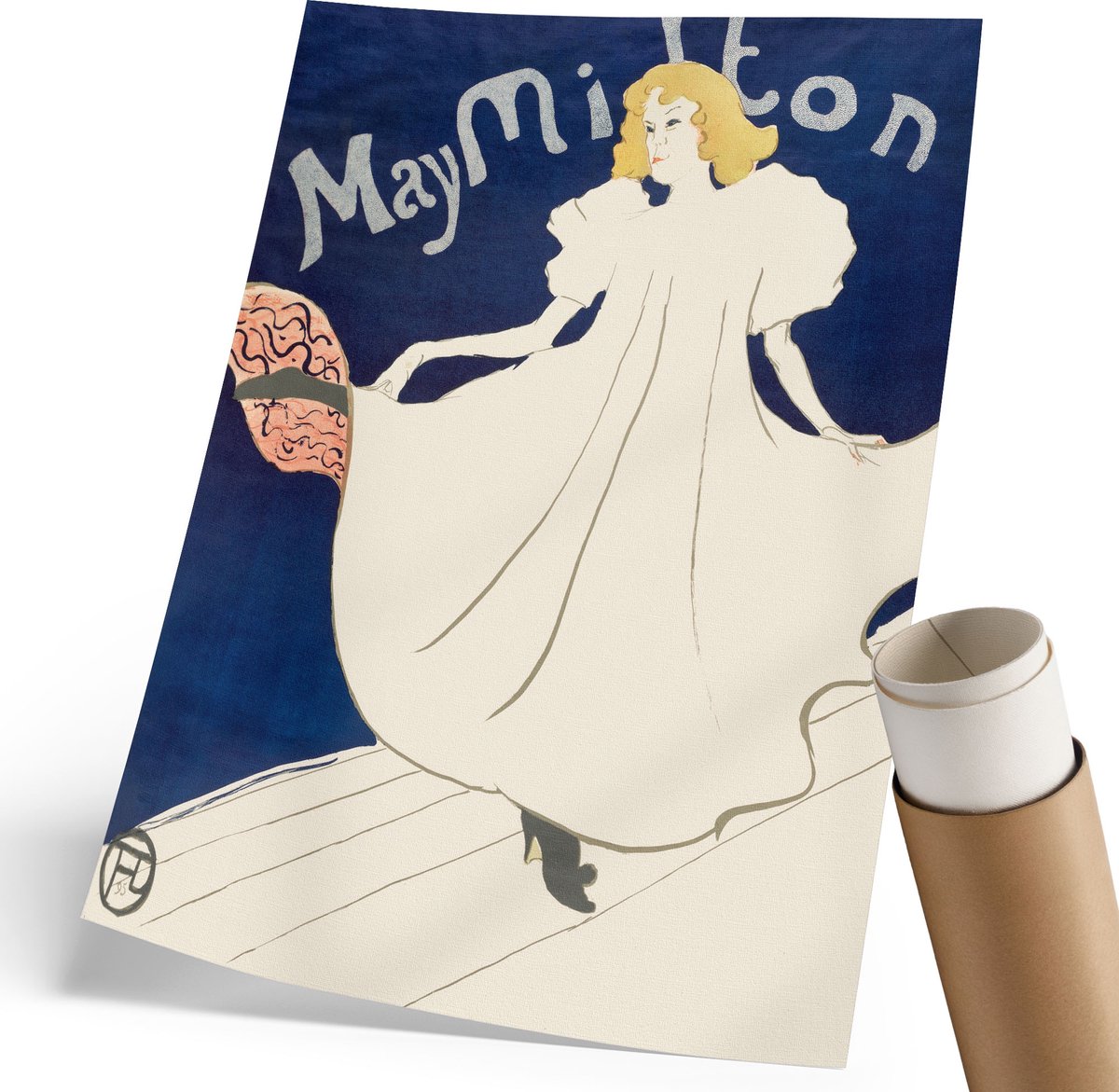 Coloray Polycanvas Wandposter - May Milton, Schilderen - 210 x 297 mm - Wit Poster - Rechthoek - Wandkunstwerk - Woonkamer, Slaapkamer, Kantoor - Klassiek