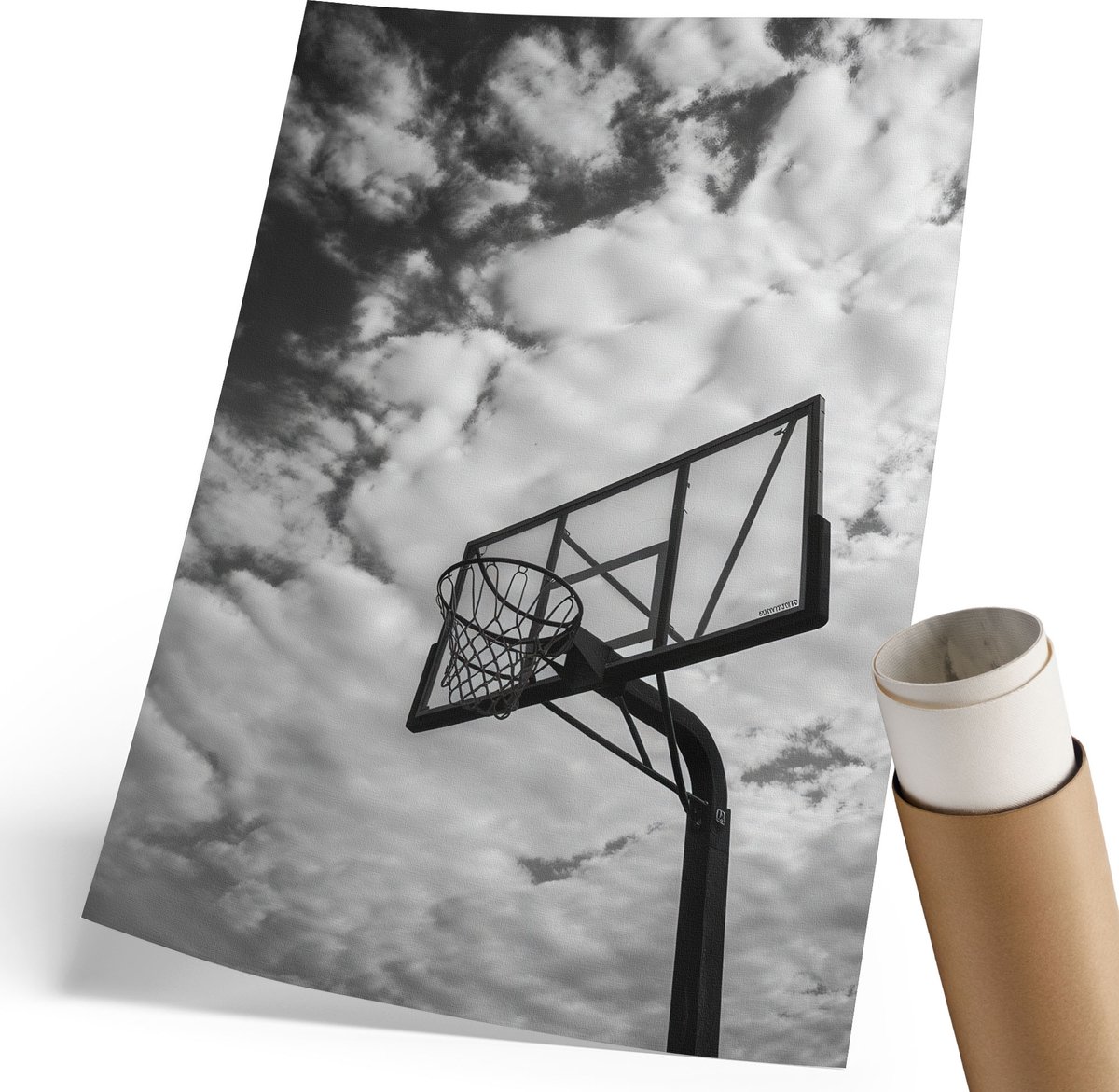 Coloray Polycanvas Poster - Huis In Krumau, Schilderen - 420 x 594 mm - Bruin Wanddecoratie - Rechthoek - Muurdecoratie - Woonkamer, Slaapkamer, Kantoor - Rustiek