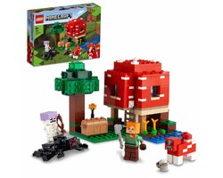LEGO® Minecraft® Het Paddenstoelenhuis 21179 bouwpakket en speelset; cool gamecadeau voor Minecraft spelers met Alex, een loeizwam en een spinnenrijder; geweldig cadeau voor kinderen en gamers vanaf 8 jaar (272 onderdelen)