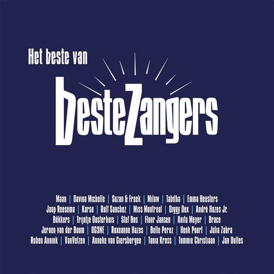 Het beste van Beste Zangers albumhoes met tekst van artiesten.