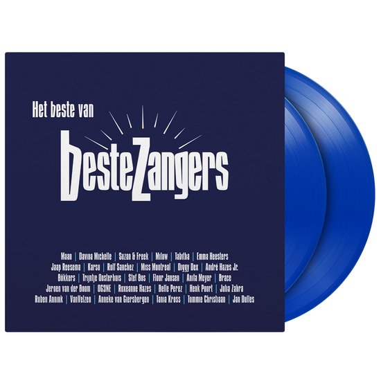 Het beste van Beste Zangers albumhoes met blauwe vinylplaten.