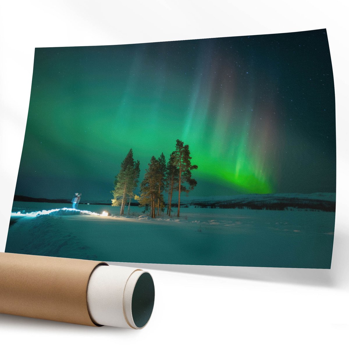 Coloray Polycanvas Wandposter - Nu Of Nooit, Typografie - 594 x 840 mm - Turkoois Patroon - Rechthoek - Interieurdecoratie - Kantoor - Modern
