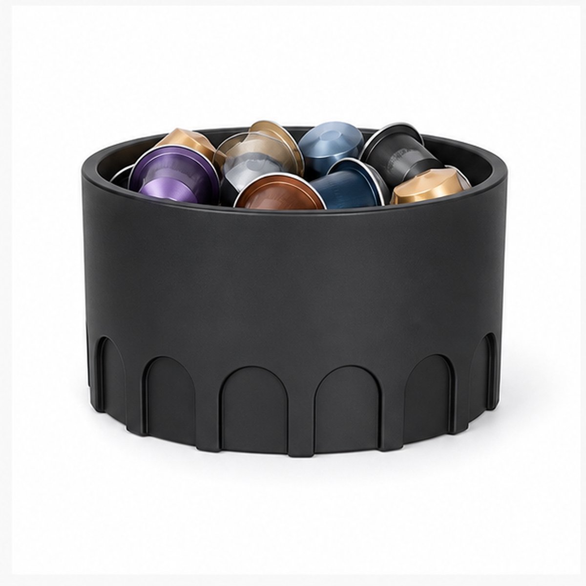 Fiastra Romano houder voor koffiecups - Zwart
