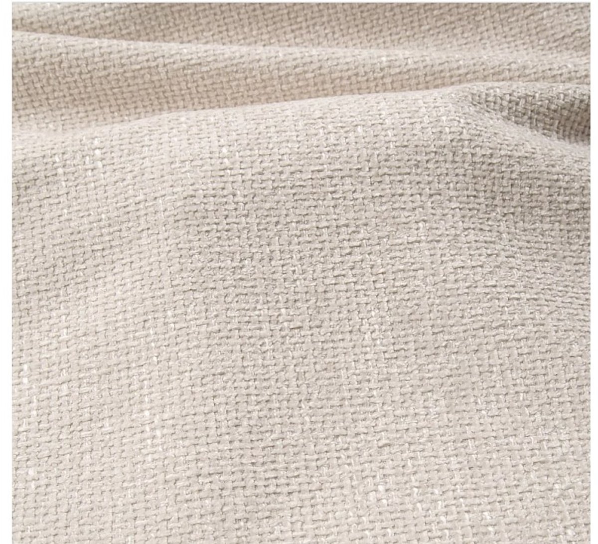 Vente-unique Driezitsslaapbank express in beige getextureerde stof - Slaapoppervlak 140 cm - Matras 20 cm traagschuim POGNIA