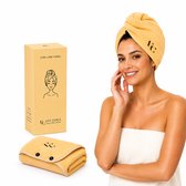 Eve Curls Curl Care Towel - Microvezel Handdoek - Met Knoop - Haarverzorging - Krullen Haarstyling - Curly Girl - Krullend Haar
