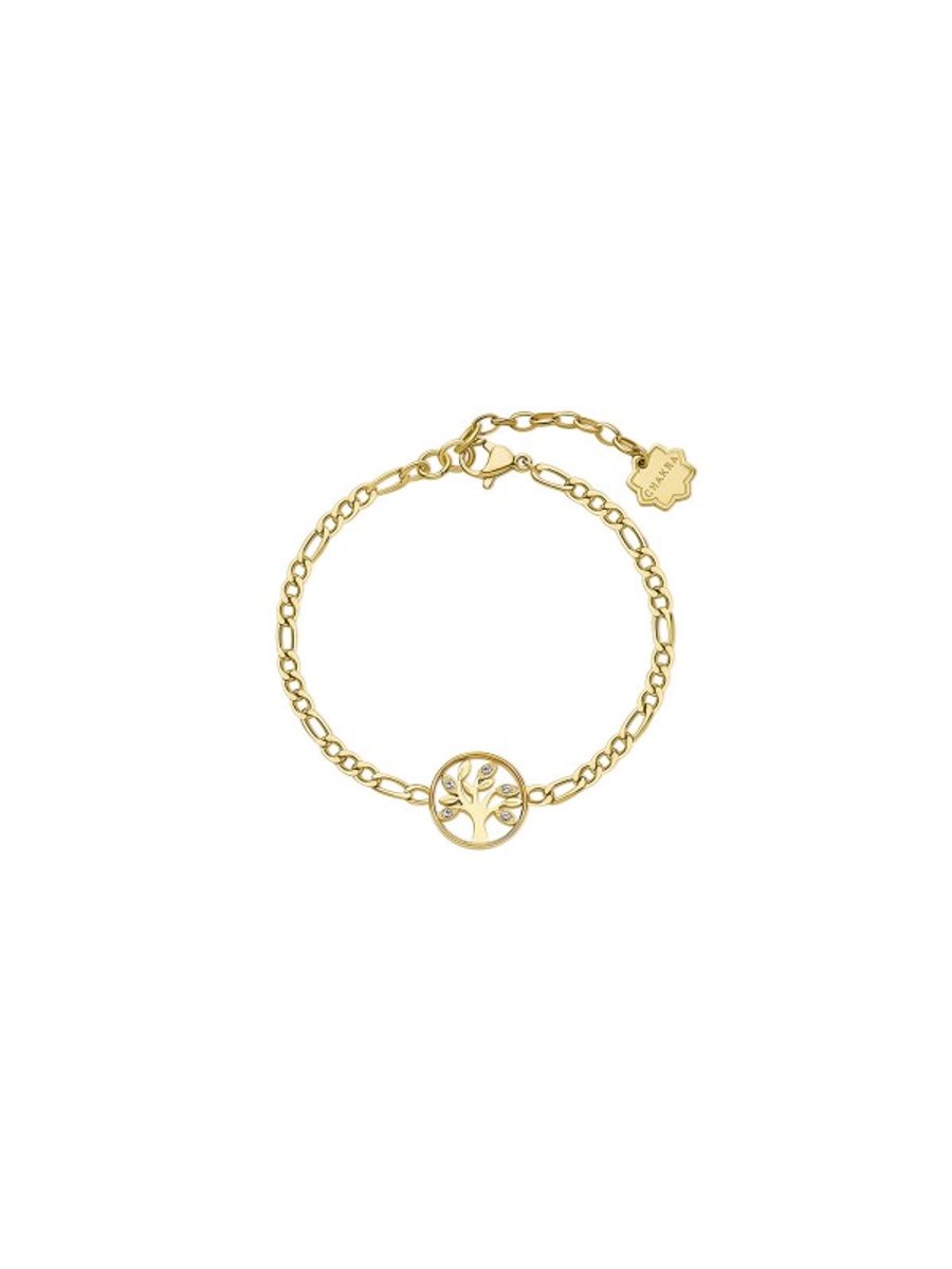 BROSWAY CHAKRA BHKB144 GOLD-PLATED LEVENSBOOM ARMBAND MET KRISTALLEN 1 STUK