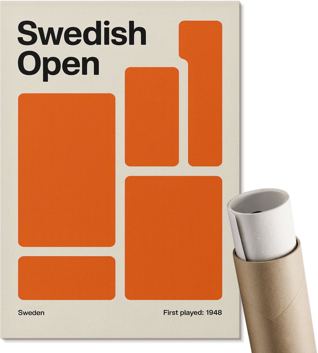 Coloray Polycanvas Wandposter - Minimalistische Poster, Poster - A4 - Oranje Wandposter - Rechthoek - Muurkunst - Woonkamer, Slaapkamer, Kantoor - Modern