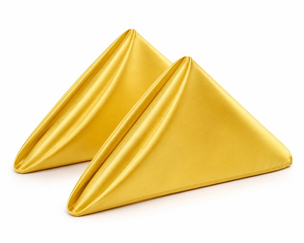 Luxe Kerst Servetten - Goud - 2 stuks - Stoffen Servetten 43 x 43 cm - Satijnen Servetten voor Kerst, Diners & Feesten