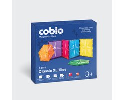 Coblo - Magnetic Tiles – XL tegels 6 stuks – Uitbreiding voor Magnetische Tegels - Magnetisch speelgoed – Vanaf 3 jaar