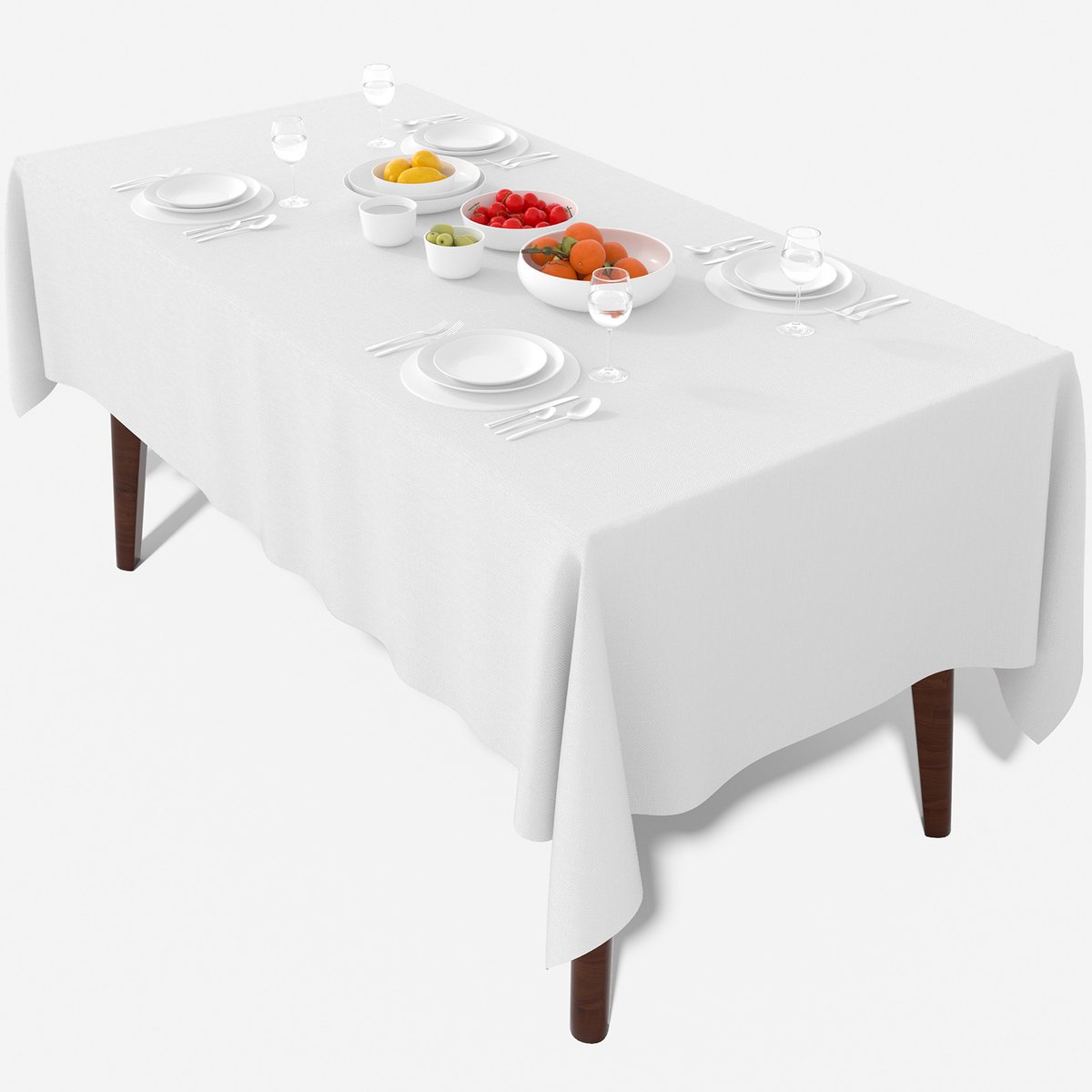 Soontrans - Tafelkleed Rechthoekig Tafelzeil - Waterafstotend & Afwasbaar - Tafellaken voor Binnen en Buiten - 140x200cm - Wit