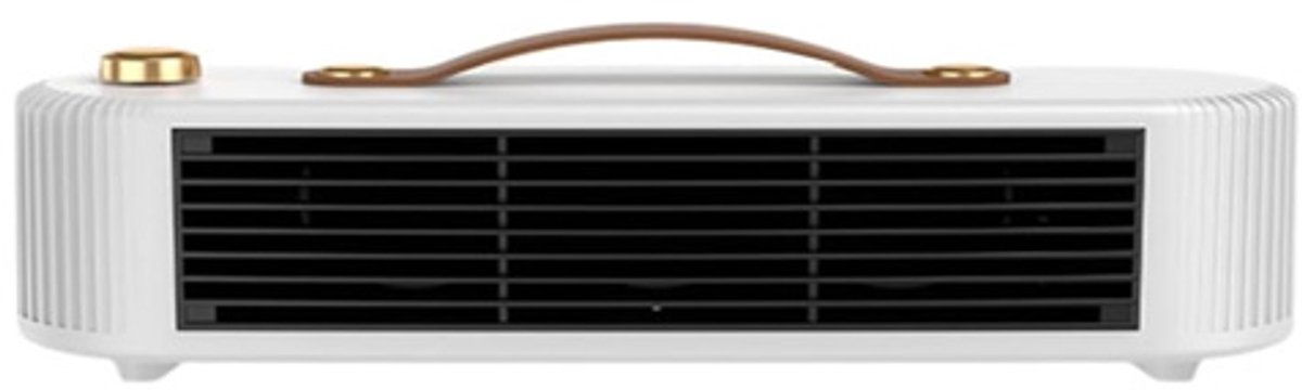 Elektrische kachel- Verwarming- Draagbare kachel - Mini kachel - Draagbare PTC keramische ventilatorkachel - 2 standen - Geluidsarm - 800W - Geschikt voor thuis en op kantoor - 27,5 x 9 x 8,5 cm - Wit