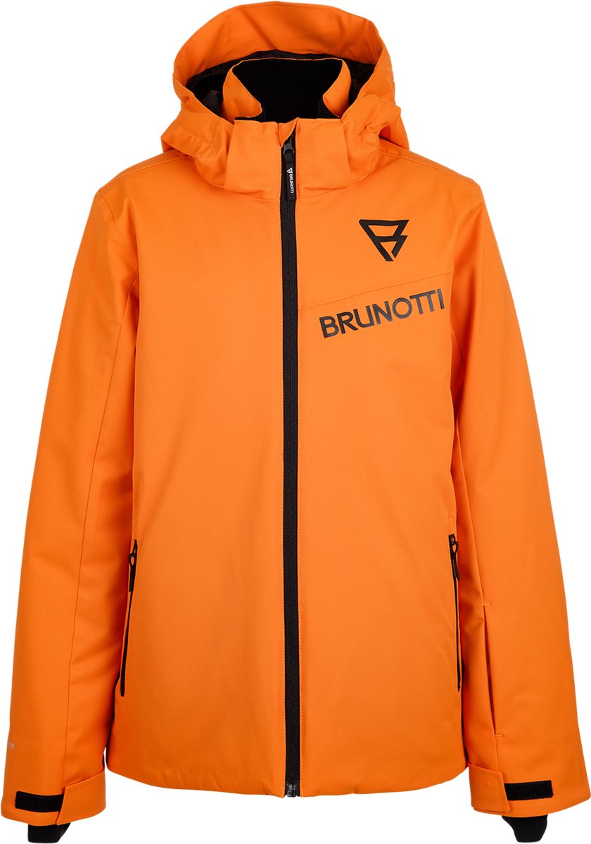 Brunotti Navigaty Skijas Jongens Pumpkin Ski Jas Wintersport 20K Waterdicht Ademend Skipashouder Oranje