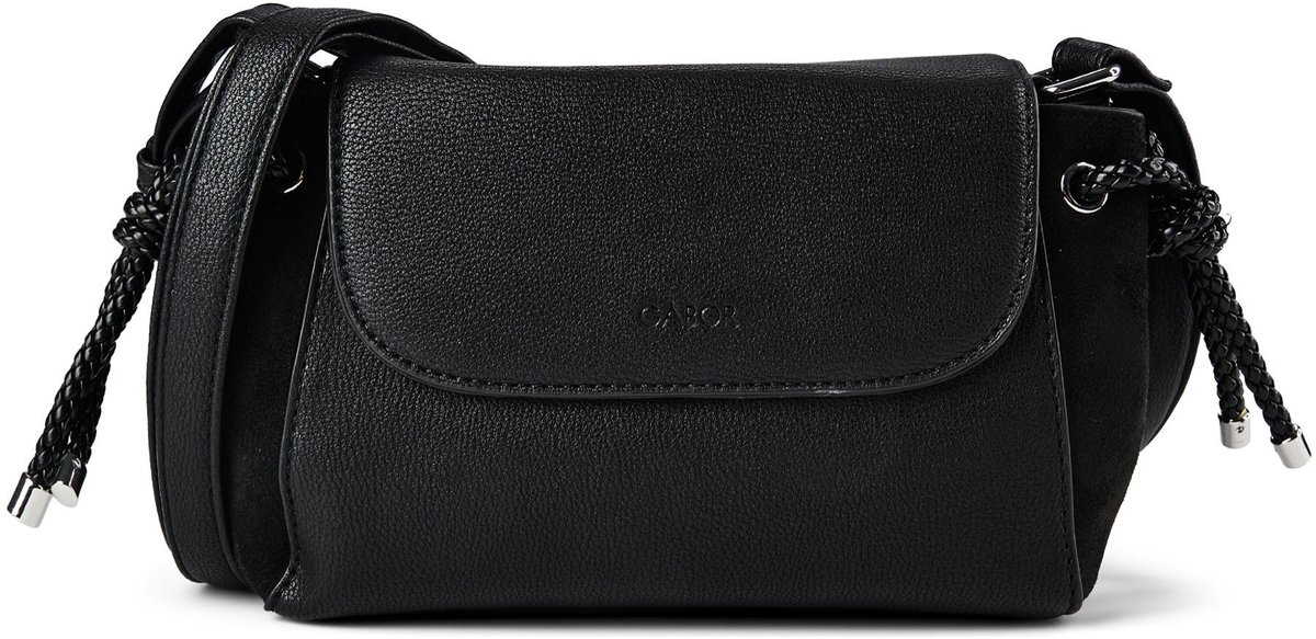 Gabor schoudertas Letitia Flap Bag Top Zip Black zwart