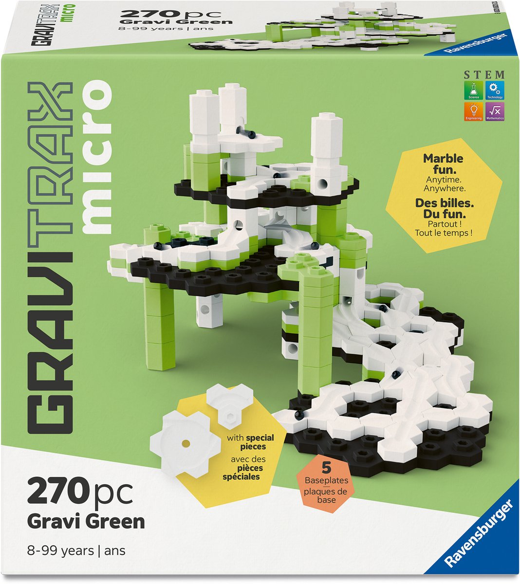 Ravensburger GraviTrax micro Gravi Green - Knikkerbaan - 270 onderdelen