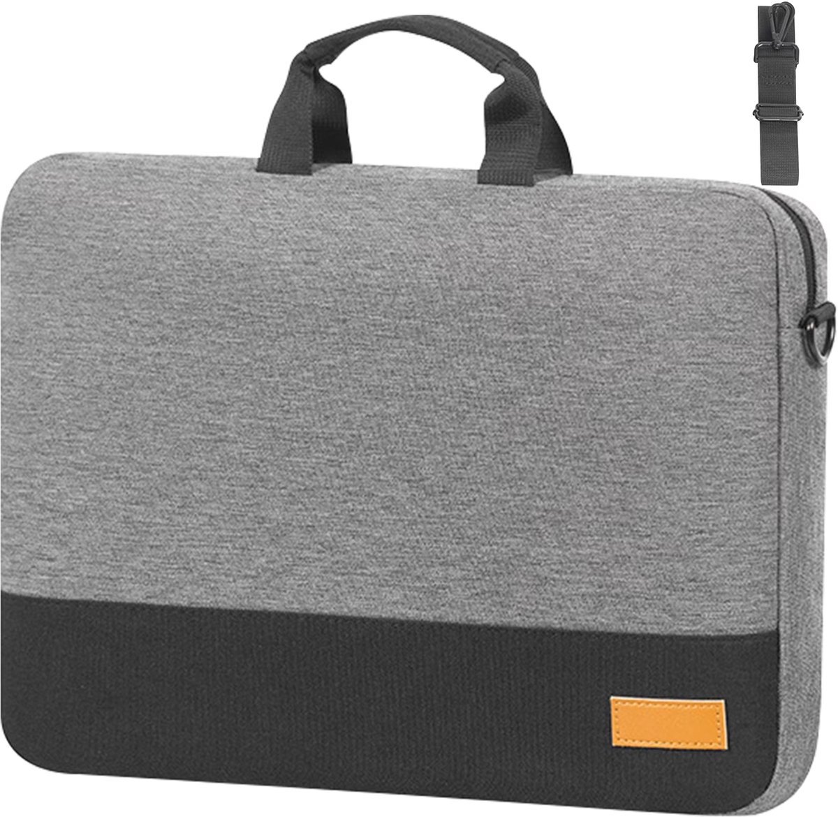 casalora - Laptoptas 15,6 Inch - Schoudertas met Laptopvak - Briefcase - Unisex - Grijs