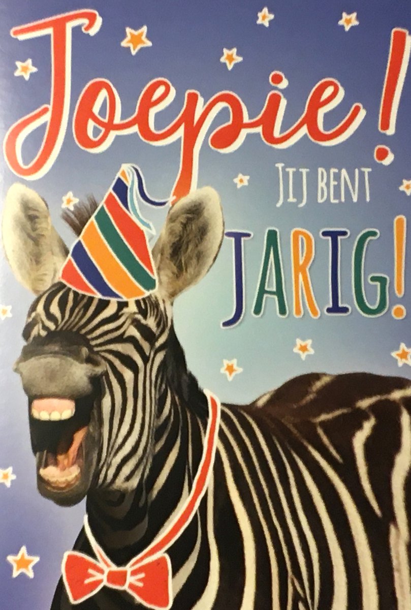 Luxe Wenskaart Verjaardag - Wenskaarten - Verjaardagskaart - Jarig - Birthday - Geburtstag - Anniversaire - Serie Bowie H. - Artige - Kaart - 1 Stuks - In Folie - Gratis Verzonden - Hoge Afnamekortingen - 12x17cm