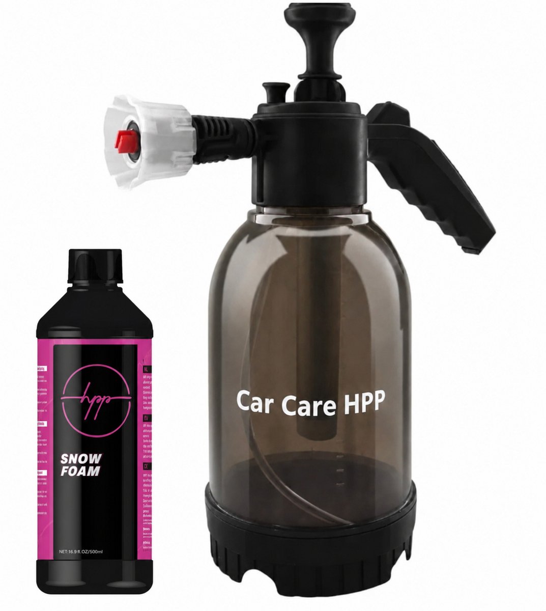 Car Care HPP Druk spuit Snow Foam 500ml - Handpomp - Foamer auto - Auto foamer - Foam gun - Druk spuit auto - Schuimsproeier - Auto spuit - Foam cannon auto - Foam sproeier - Snow Foam Sprayer - Schuimpistool auto 2L - Drukspuit fiets/motor