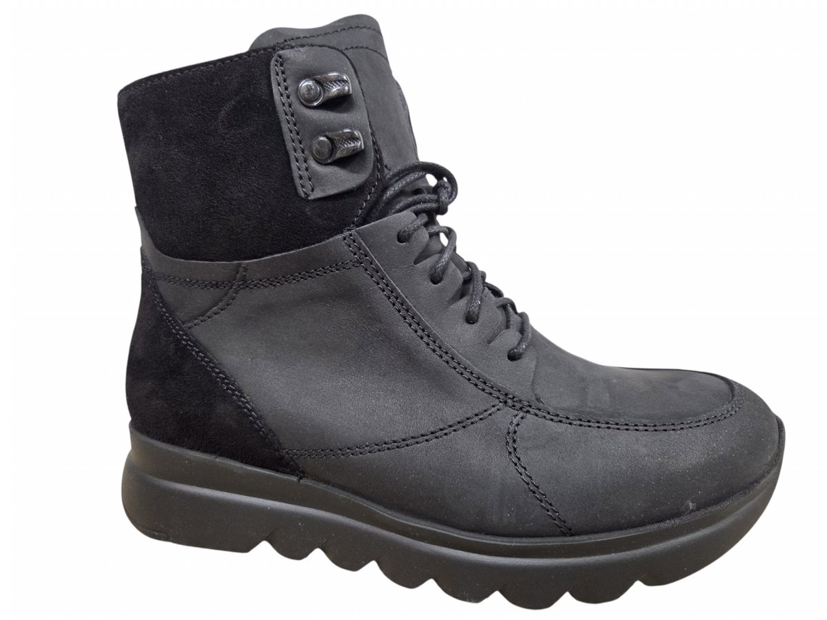 Wolky 0213512 000 Veterschoenen Zwart Nubuck Dames - Zwart - 39