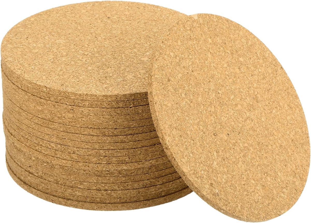 20 stuks - Onderzetters Met Houder - Onderzetters Voor Glazen - Onderzettersset - Ronde Onderleggers Design - Coasters - Anti Slip - Hittebestendig - Voor dranken, bar, kopjes, tafelonderzetters - D10cm，Dikte 0,3 cm
