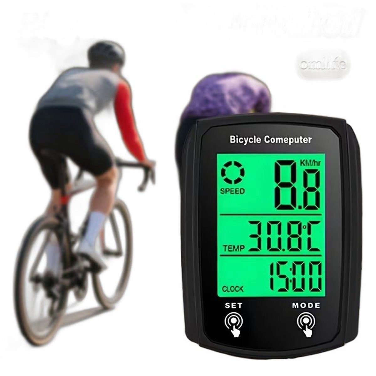 Currero Fatbike Scherm - LCD Display - Schermpje - E-Bike Accessoires - Elektrische Fiets - Dashboard - Snelheidsmeter - Kinderen & Volwassenen - Zwart