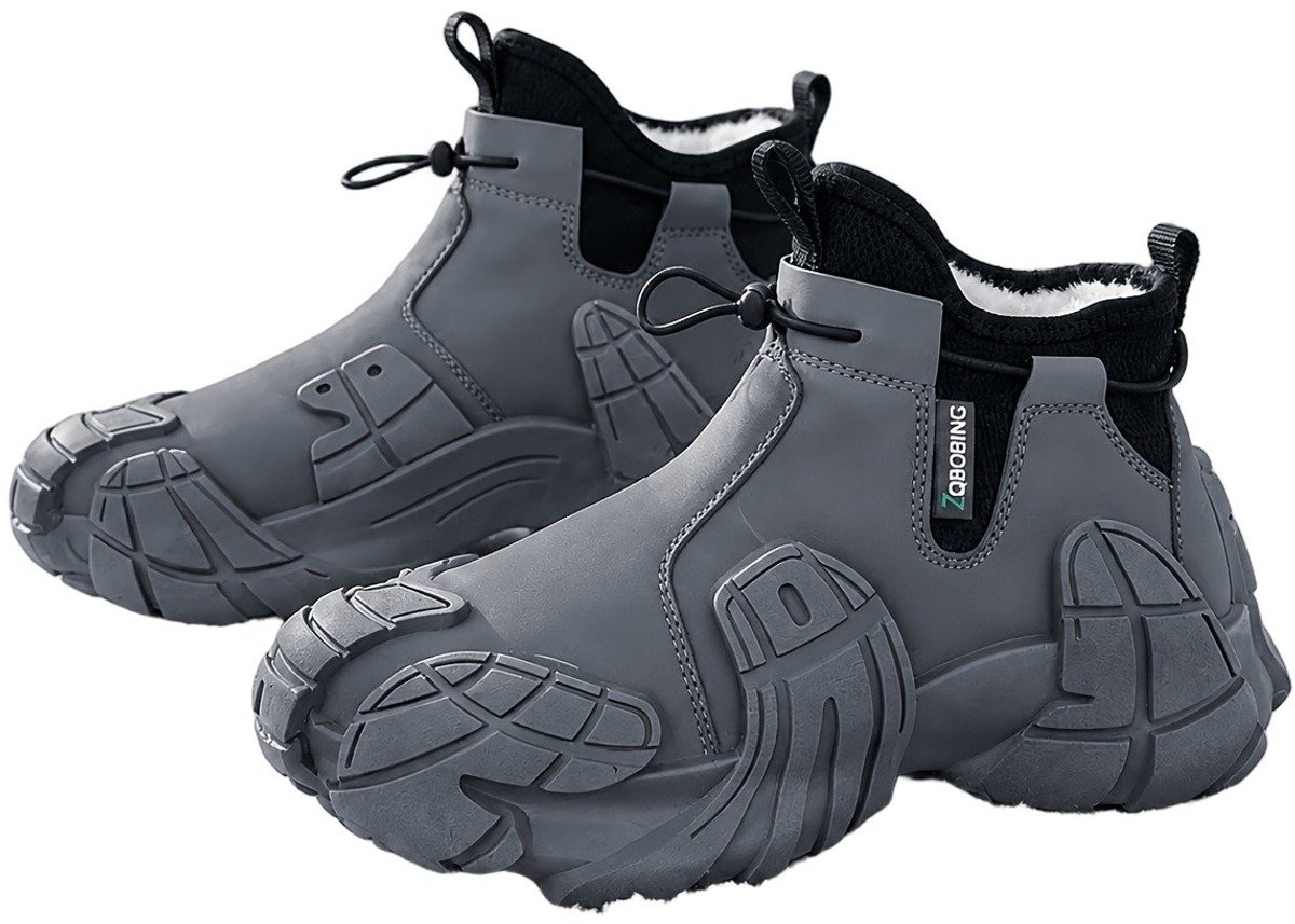 Currero Snowboots Heren Sneeuwlaarzen Heren Winterlaarzen Gevoerde Winterschoenen Waterdicht Antislip Zool Warm Gevoerd Wandellaarzen Winter Kaki Creme