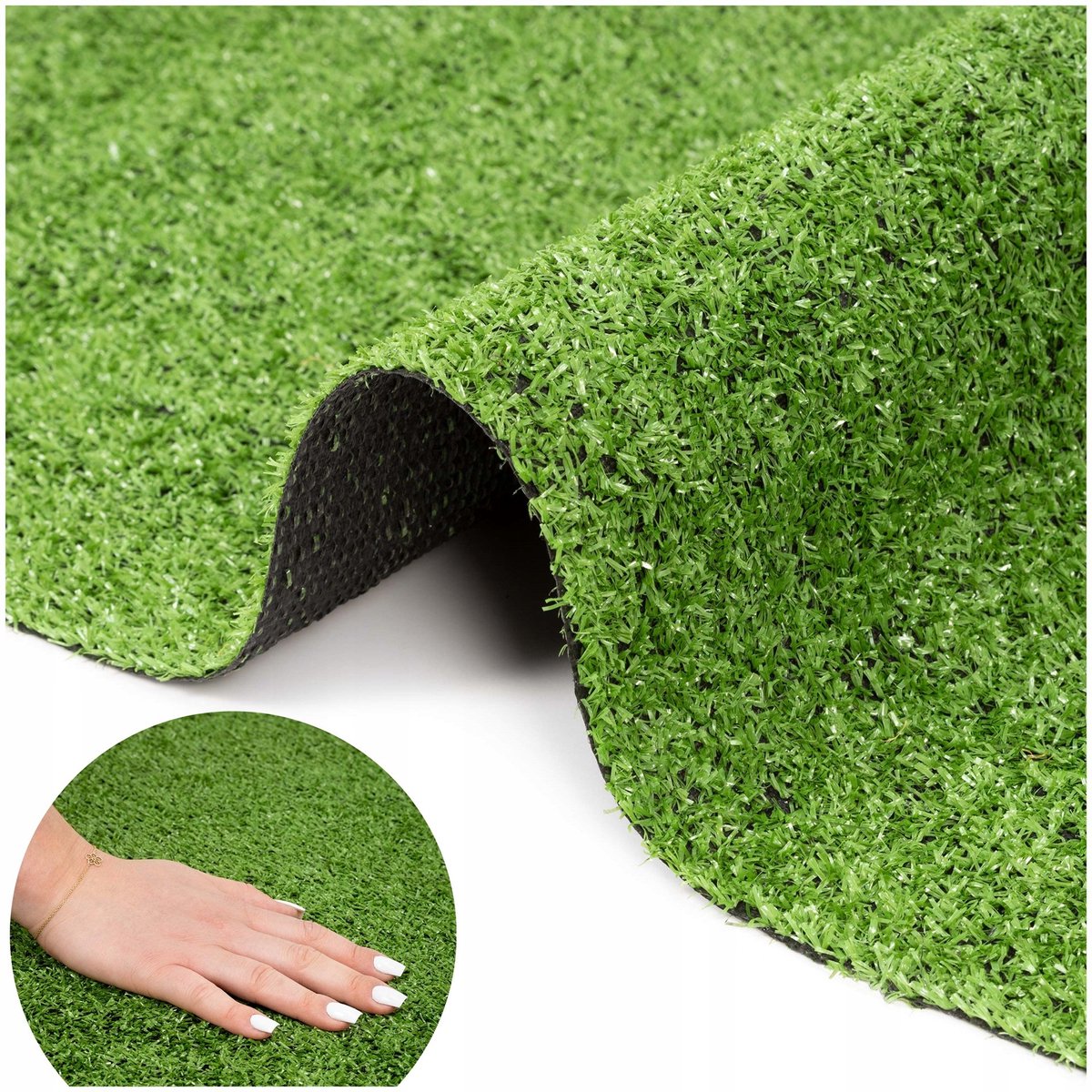 Kunstgras 7mm Groen Rol 1m x 1m - Balkon, Terras, Tuin