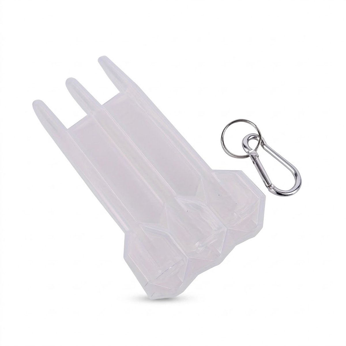 Wit dart etui kunststof draagbare dart case met sluiting darts opbergdoos voor darts en accessoires compacte beschermhoes