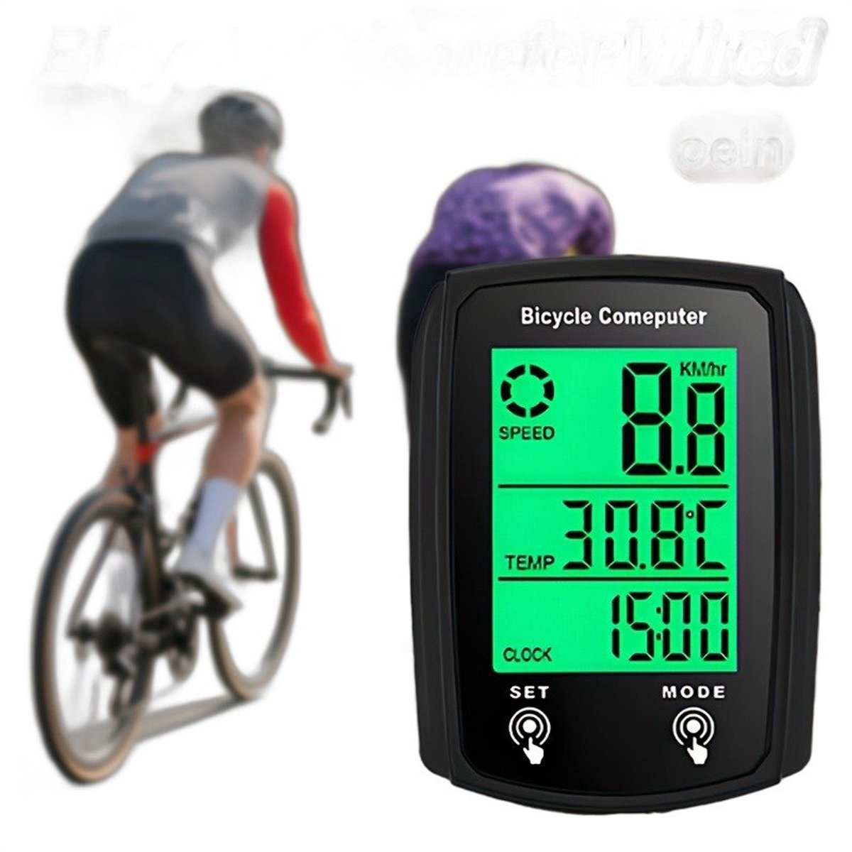 Currero Fatbike Scherm - LCD Display - Schermpje - E-Bike Accessoires - Elektrische Fiets - Dashboard - Snelheidsmeter - Kinderen & Volwassenen - Zwart