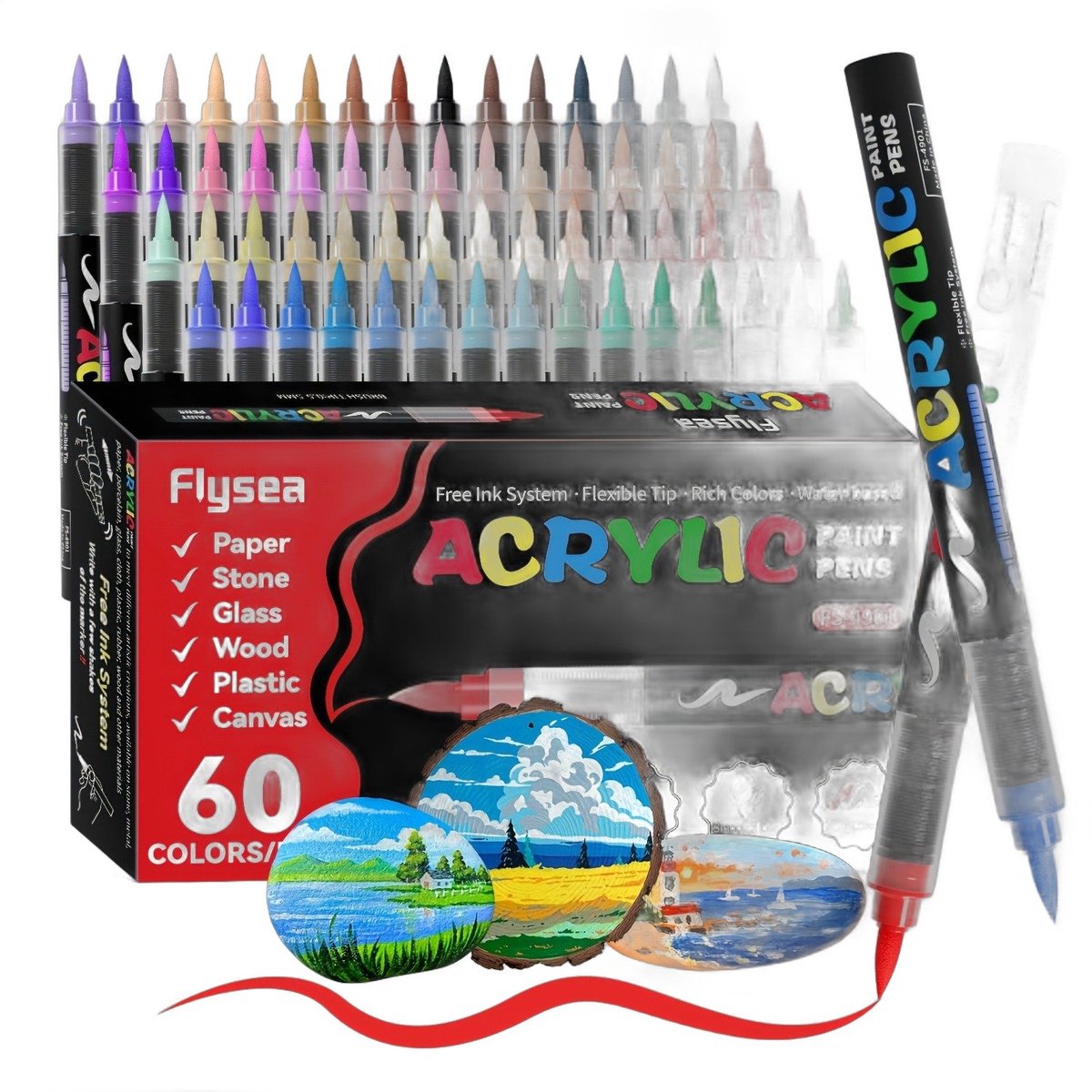 Currero Aquamarkers - Twinmarkers - Brushpennen - Stiften - Markeerstiften Op Waterbasis - Dual Tip - Tekenen En Kleuren - 60