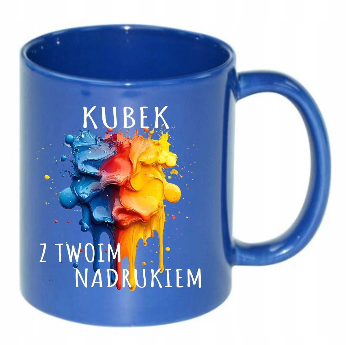 Blauwe Keramische Mok 330ml - Personaliseer met Uw Eigen Ontwerp