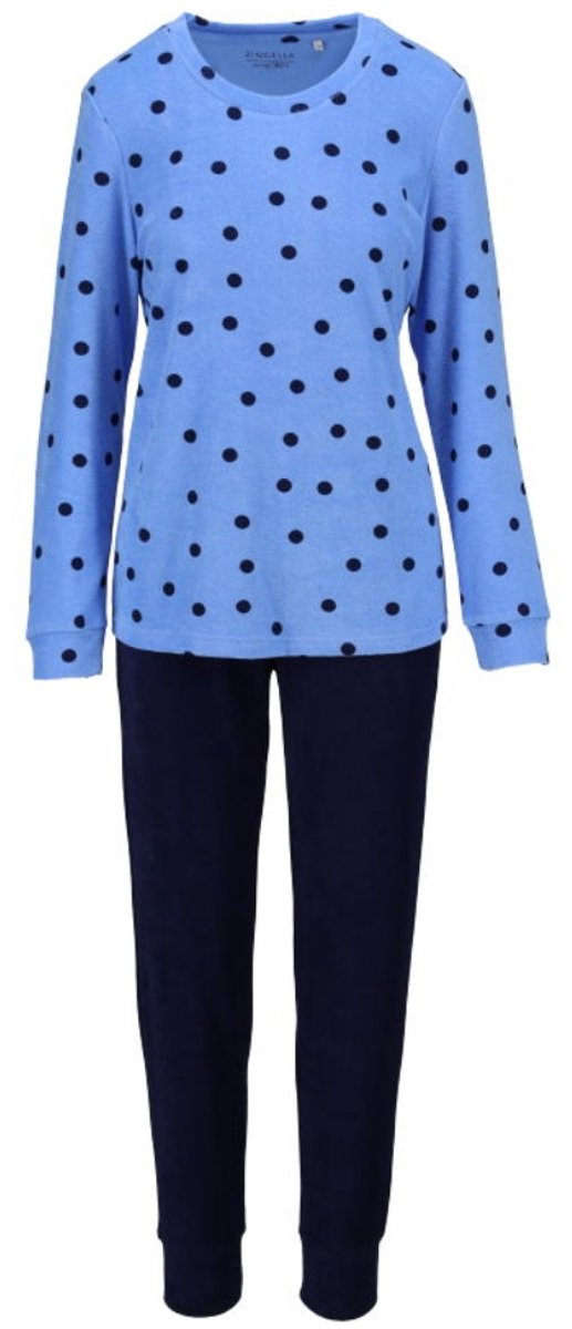 Badstof dames pyjama lichtblauw Ringella - Blauw - Maat - 40