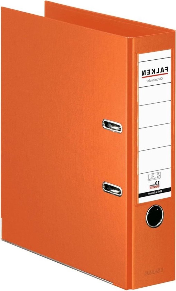 Chromocolor Ringmap - Briefordner Bureaumap - Documenten Organiseren - Versterkt Hefboommechanisme - DIN A4 8 cm - Oranje
