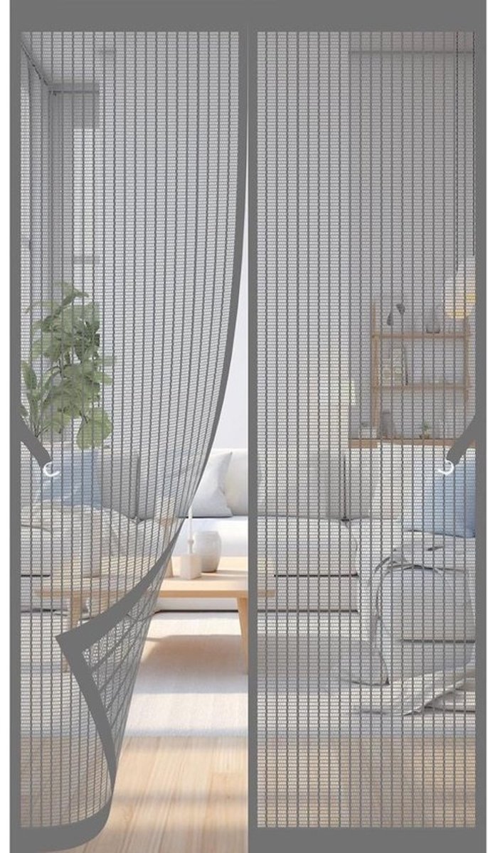 Magnetische Klamboe Deur - Hordeur Gordijn - Insecten Buiten Houden - Eenvoudige Montage Zonder Boren - 125 x 210 cm