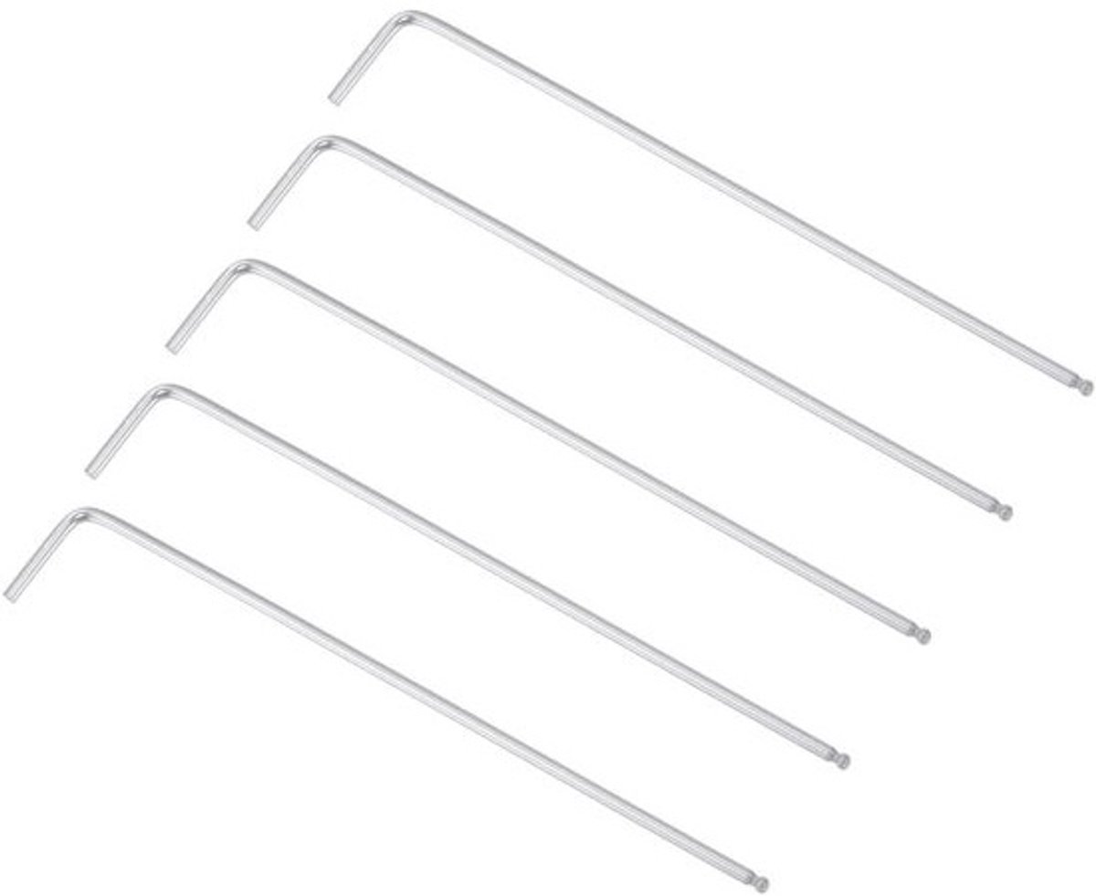 Dailygoods- Inbussleutelset 5 Stuks - Kogeluiteinden - Chroom-Vanadium Staal - Duurzaam - Precisie - Voor Huishoudelijke DIY