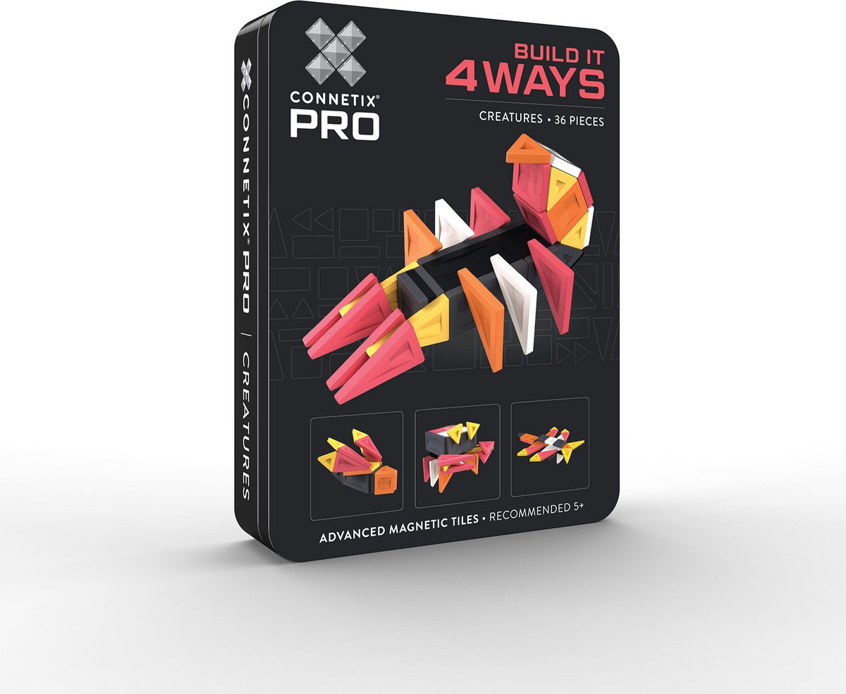CONNETIX - Magnetisch Tegels - Pro Build-It Wezens - 36 Stuks - Magnetisch Speelgoed