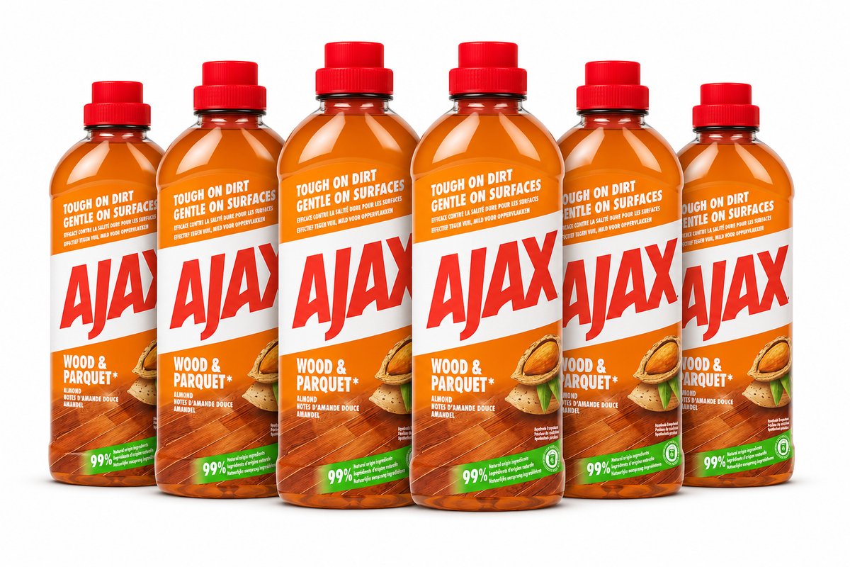 6x Ajax vloerreiniger Hout & Parket 650 ml