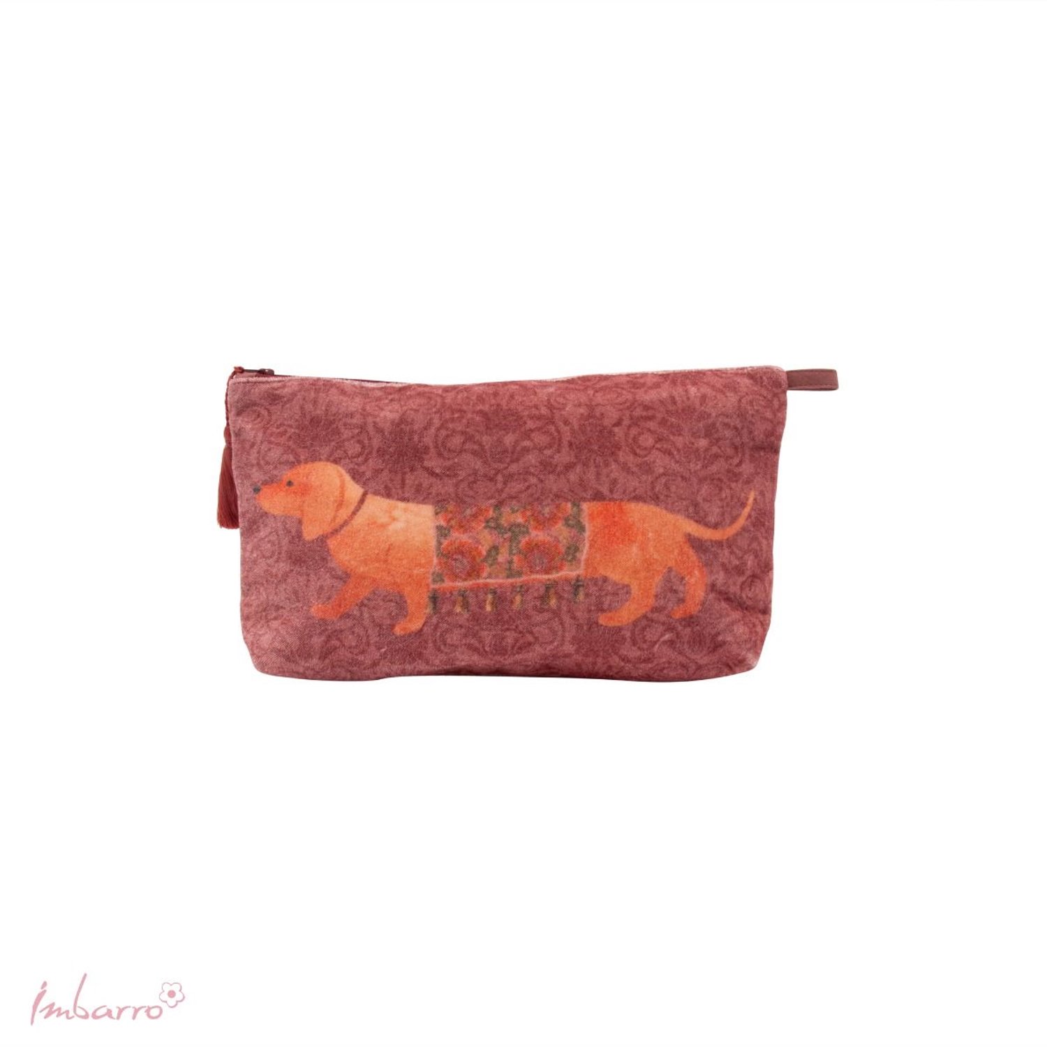 Imbarro - Pouch - Beautybag - Toilettas - Dash - Teckel - Velvet - 20x30