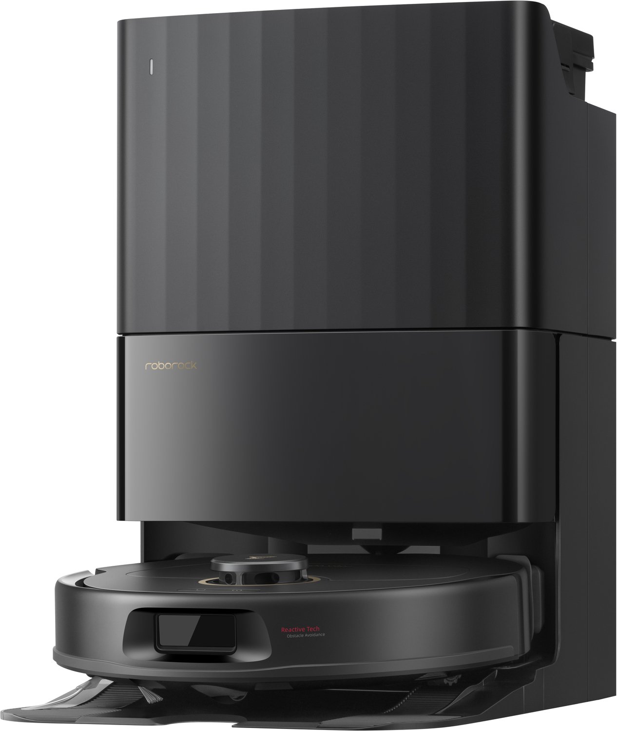 Roborock Qrevo S5V-Robotstofzuiger met dock-12000 Pa zuigkracht-FlexiArm-dweilen-Reactief obstakel vermijden-Dubbele anti-klitfunctie-Warmeluchtdroging-Obstakelvermijding en slimme navigatie-Zwart