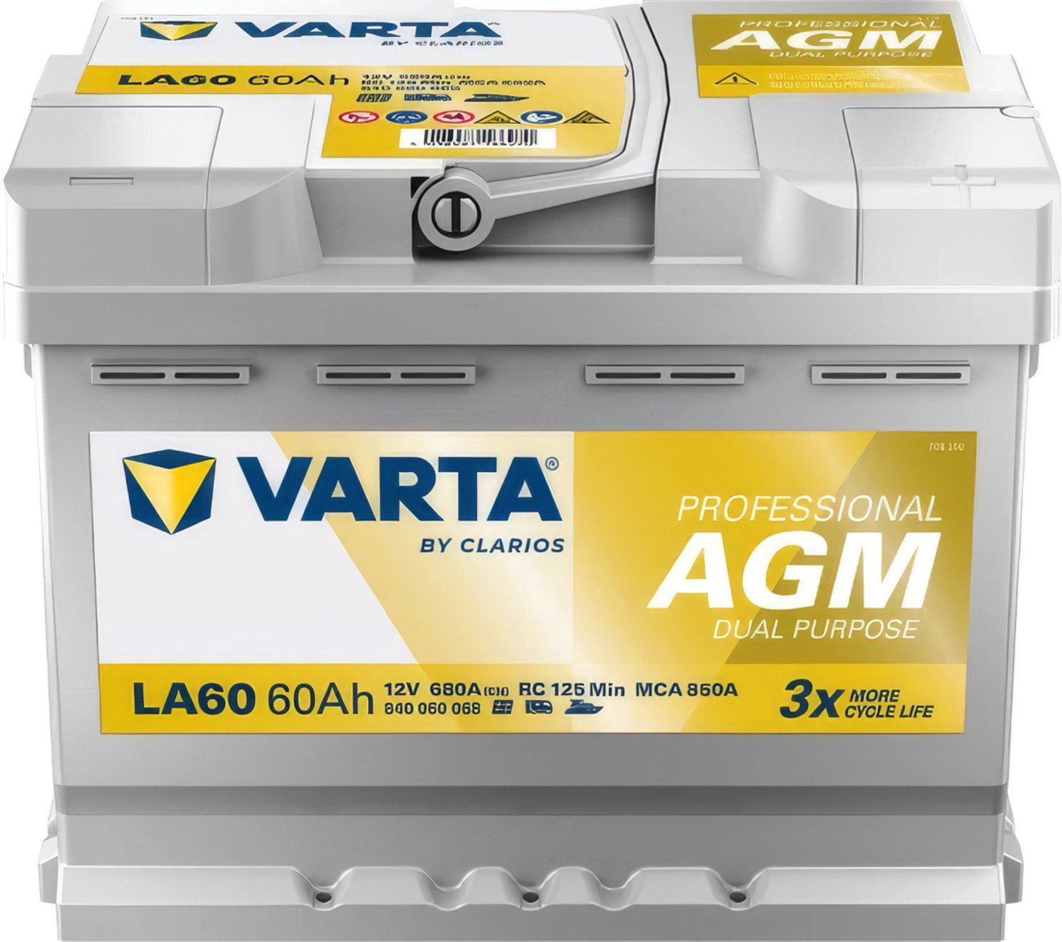 Varta LA60 - Accu - 60Ah - 12V - 680A(EN) - Grijs