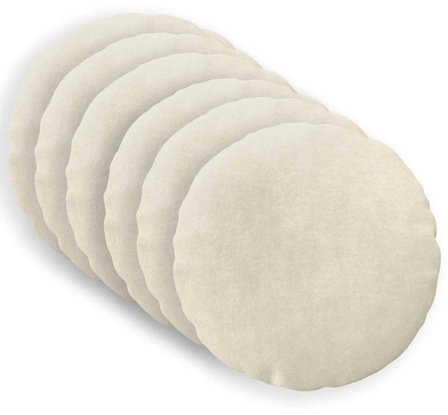 vidaXL Dekenkussen - 6 - st - HEERLEN - Crèmekleurig - Diam. - 30 - cm