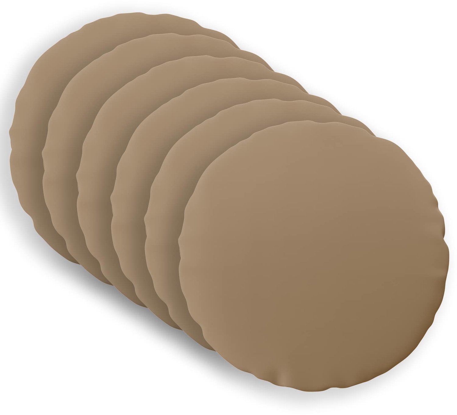 vidaXL Dekenkussen - 6 - st - HEERLEN - Taupe - Diam. - 40 - cm - Polyester