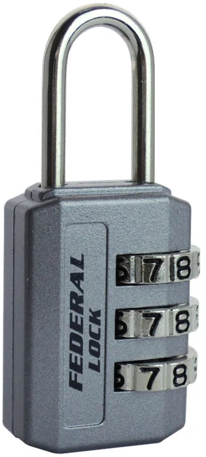 Hangslot - Staal - Federal - Federal 383 cijfercombinatie hangslot, grijs