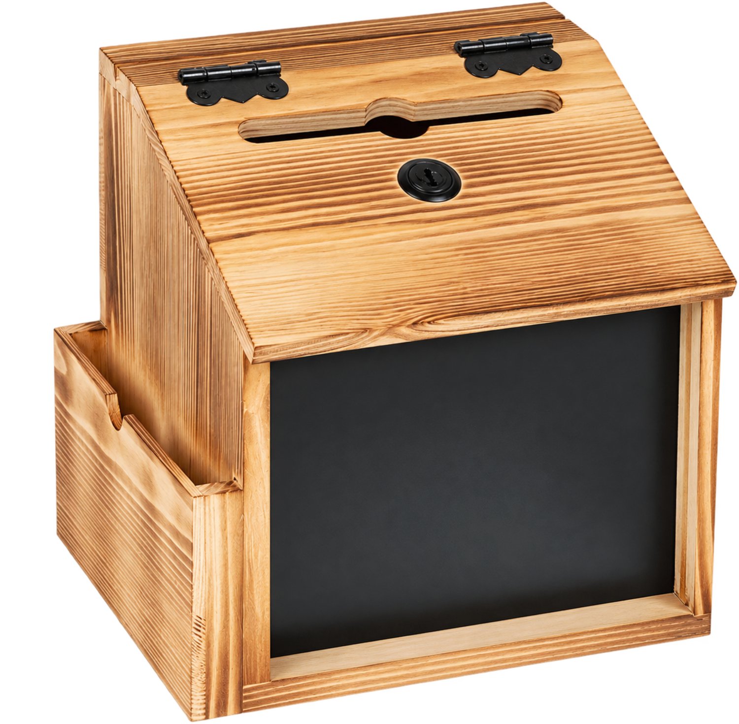 Noventra Enveloppe box Bruiloft – Houten Kaartendoos met Slot – Wensenbox voor Bruiloft – Enveloppenkist voor Kaarten en Geld – Kaartenbox – 20 x 17 x 20 cm – Hout