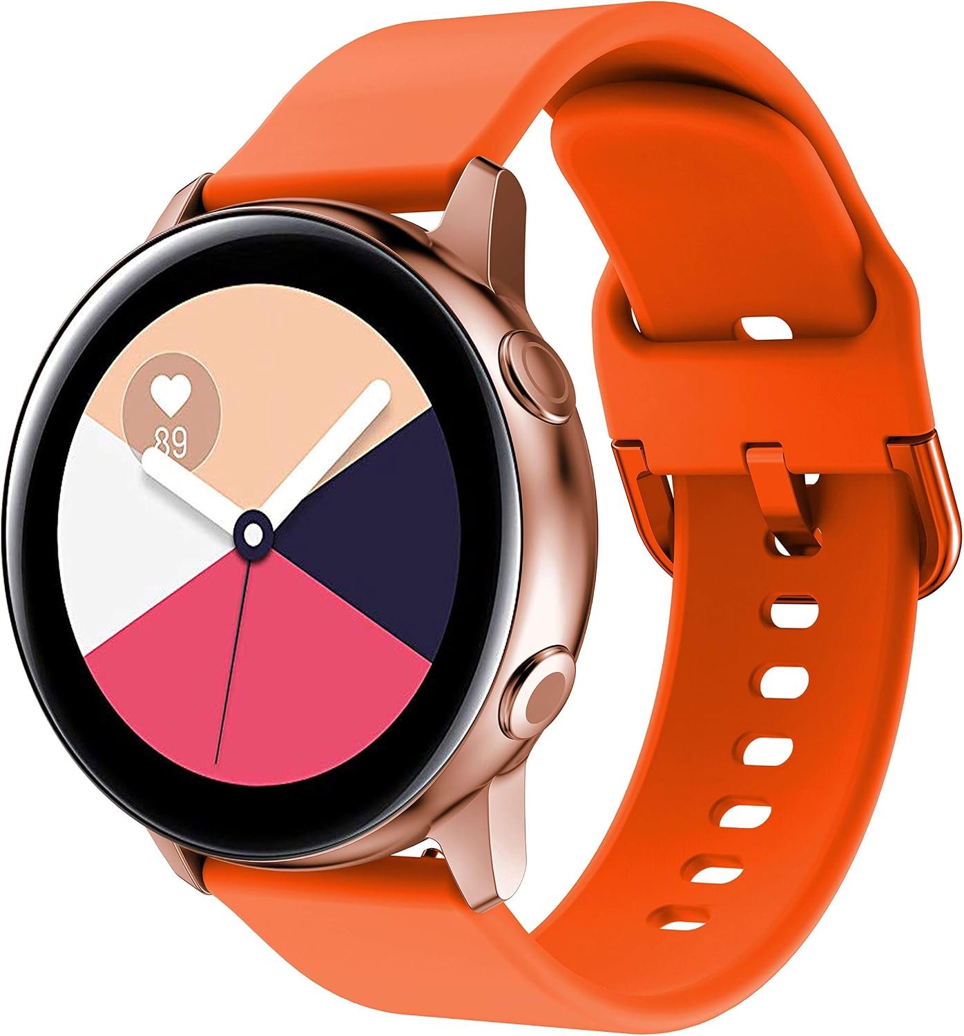 Silicone sport smartwatch band 40mm/44mm - Galaxy Watch Active/Watch 4/3 - flexibel en ademend - Vemera