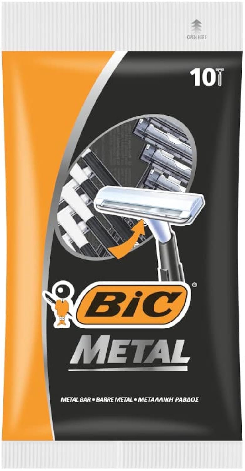 Bic Metal Wegwerpmesjes Heren - 10 stuks, Enkel Mesje