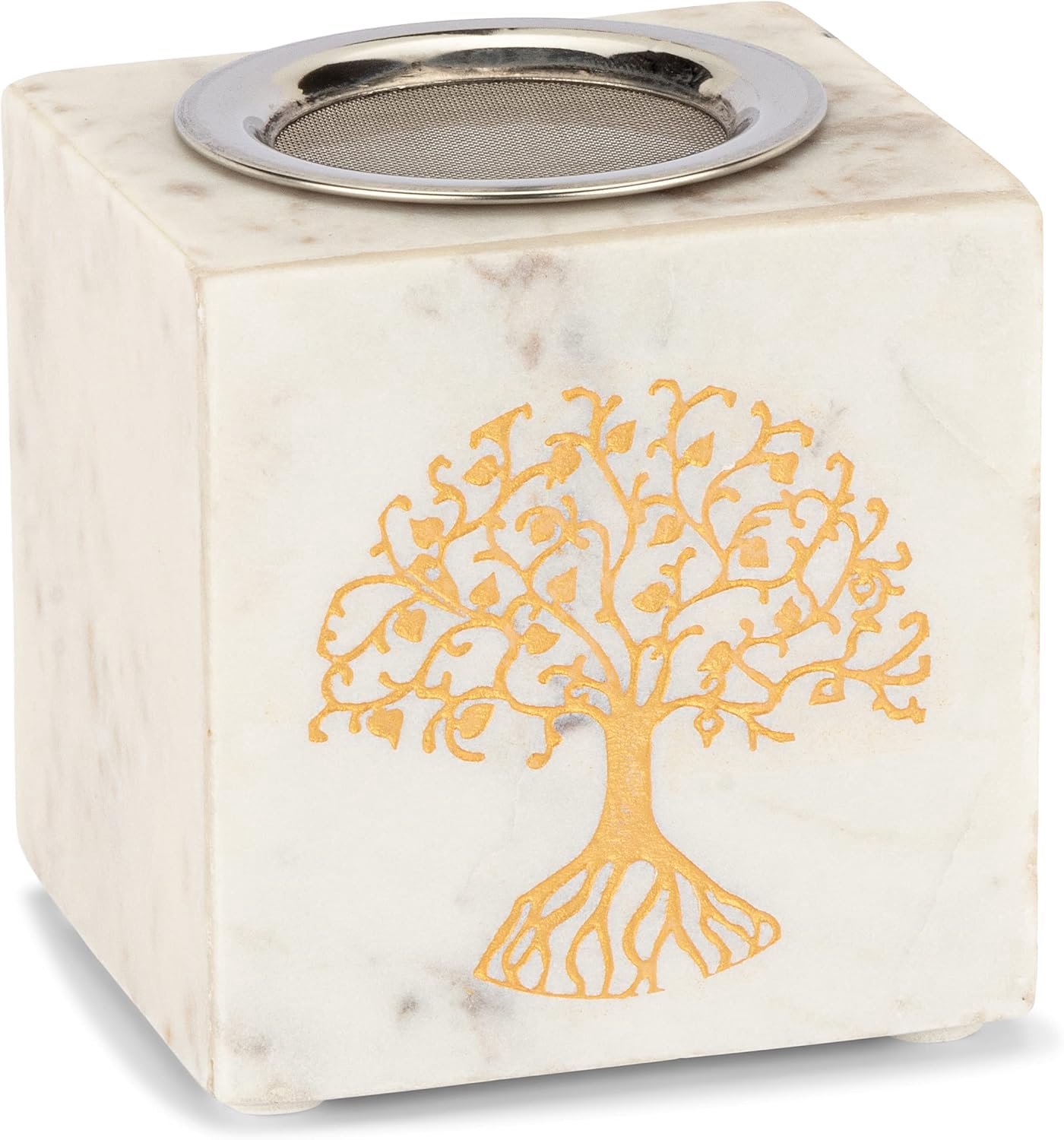 Merkloze Marmer Aroma Lamp Boom des Levens Rookwerpstuk met Zeef