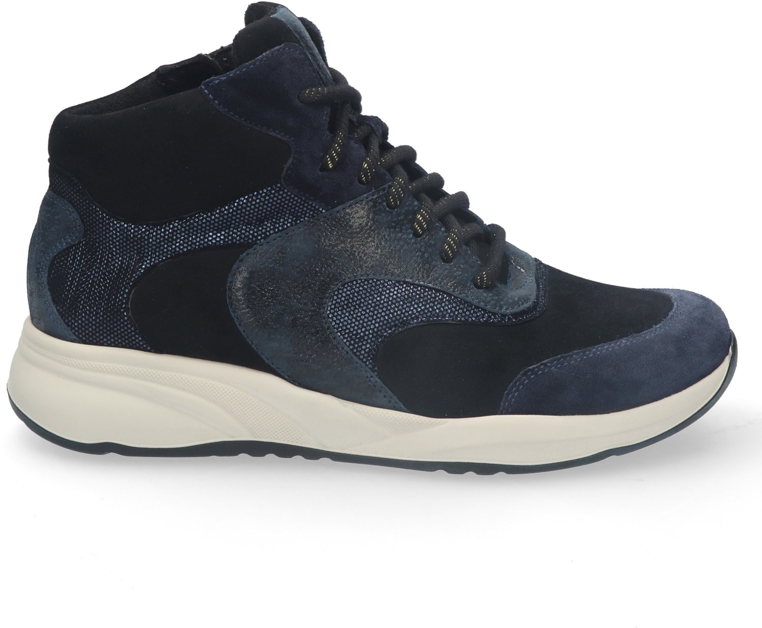 Durea Flex Dames Veterboot - 9835-608-2293 Blauw/Zwart - Wijdte K - Maat 6½ (40)