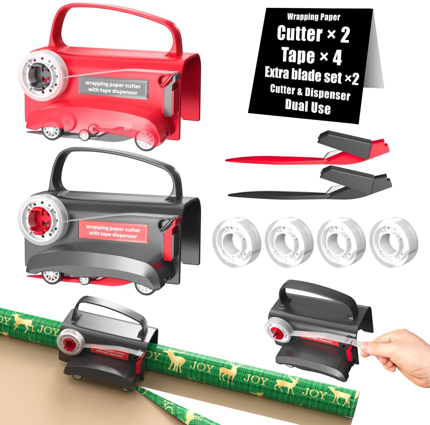 Papier Snijder voor Cadeauverpakking met Wielen en Accessoires