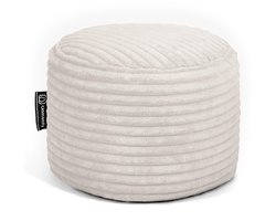 Ronde Pouf/Hocker, Crème, Stijlvol en Comfortabel